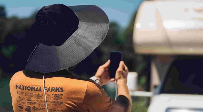 solar powered hat